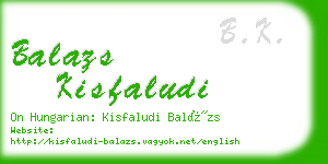 balazs kisfaludi business card